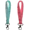 Keychains 2pcs Vintage Twist Cotton Rope Keychain Women Temperament 12 Colors Car Bag Key Ring Braided Chain For Jewelry