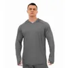 Mens Hoodies Sweatshirts Düz renkli Yaz Uzun Kollu Kapşonlu Güneş Koruma Giysileri Gevşek Tshirt 230802
