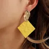 Dangle Oorbellen Geometrische Onregelmatige Gehamerd Emaille Metaal Voor Vrouwen Vakantie OL Mode-sieraden Oor Accessoires E317