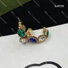 Colorful Rhinestone Stud Women Vintage Party Earrings Diamond Designer Lady Ear Loop