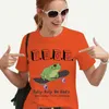 T-shirt femme grenouille compte entièrement sur les t-shirts de Dieu Indifférence d'été à ma souffrance Tees ONeck Grunge Y2k Tops Femme Vêtements Mujer Camisetas 230802