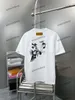 Xinxinbuy Men Designer Tee Tシャツ23SSパリグラフィティバードプリンティング半袖コットン女性ホワイトブルーグリーンS-XL