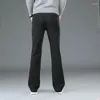Jeans pour hommes noir hommes Slim Boot Cut Y2k avec poches arrière classique Stretch taille élastique Denim pantalon évasé décontracté grande taille 36 38