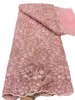 KY-6024 Nouvelle Arrivée Corde Broderie Dentelle Tissu avec Paillettes Africain en Vente Tulle 5 Mètres 2023 Haute Qualité Couture Artisanat Femme Robe Formelle Occasion Fête Été