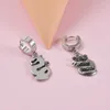 Creolen Anhänger für Männer Edelstahl Kreuz Drache Schlange 2PCS Mode Punk Knorpel Piercing Schmuck Zubehör