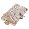 Shoulder Bags Rhinestones Tassel Clutch Diamonds Beaded Metal Evening Chain Messenger Purse for Wedding Bag 230426