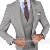 Ternos masculinos Thorndike 2023 Custom Light Purple Yellow Button Point Lapel Suit Noivo Smoking Padrinhos Festa 3 Peças