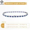 매력 팔찌 Rinntin 925 여성용 스털링 실버 테니스 팔찌 3mm Clear Sapphire Cubic Zirconia 럭셔리 체인 팔찌 보석 SB137 L230804