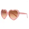 Lunettes de soleil WENLCCK personnalité mode grand cadre amour drôle Po fête mignon accessoires diverses couleurs unisexe lunettes HW6032