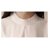 Women's Polos Blusas Summer Tops Women Blouses Femme Blouse Mujer De Moda 2023 Verano Sleeveless White Chiffon Shirt E770