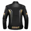 Vêtements de moto DUHAN Nouveau style Moto veste d'équitation Hommes En Cuir Coupe-Vent Chaud Fallproof Moto Locomotive racing costume x0803