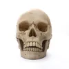 Obiekty dekoracyjne figurki 1 1 Human Head Skull Statue for Home Decor Decor Figurines Halloween dekoracja