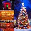 Décorations de Noël 10m LED Fraise Guirlande Lumineuse Guirlande D'arbre De Noël Anniversaire Décoration De Fête De Mariage EU / US Plug Guirlande Lumineuse Pour La Maison