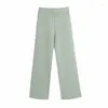 Femmes deux pièces pantalons Ardm décontracté bureau pantalons De Mujer 2023 poches droite Vintage haute taille élastique fermeture éclair cheville pantalon