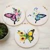 Produtos de estilo chinês Bordado Diy Boretim Butterfly Padrão para iniciantes conjunto de pontos cruzados