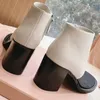 Sandálias 2023 Botas de Verão Dedo Do Pé Pinch De Desenhador Salto Chunky Couro Genuíno Zíper Estilo da Moda Feminino Sapatos Femininos