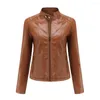 Women's Leather Faux Jacket Women Autumn Spring Female Coat 2023 Fashion Black Red Brown Clothes Jaqueta Feminina Veste Cuir Femme XXL