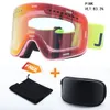 Ski Goggles с двойным слоем магнитные лыжные очки для линзы лыжные лыжные боковые очки UV400 Goggles Мужчины Женские лыжные очки очки 230802