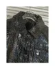 Kvinnors läder mode svart kort jacka för kvinnor krokodilmönster pu patent kvinnlig kappa y610