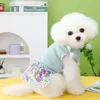 Dog Apparel Cute Floral Dress Cat Skirt Puppy Small Costume Yorkies Maltese Shih Tzu Pomeranian Poodle Bichon Pet Clothing