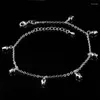 Anklets MISANANRYNE Simple Heart Barefoot Crochet Sandals Foot Jewelry Leg On Ankle Bracelets For Women Chain