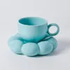 Tassen 2023 Sonnenblume Kaffeetasse mit Untertasse Sommer Frühstück Milch Tasse Teller Set Keramik Nachmittagstee Home Hochzeitsdekoration