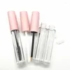 Garrafas de armazenamento Garrafa de plástico Vazio Tubo transparente Tampa rosa 3ML 30/50Pçs Lipgloss Cosmético Cílios Recipiente para delinear os olhos Recarregável