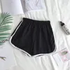 Kvinnors shorts 2023 vår sommaren y2k kläder elastiska midja svettbyxor brett ben casual mager med t-shirt