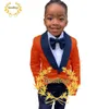 Pakken Pakken Voor Jongens Bruiloft Tuxedo Sjaalkraag Jacquard Foto Formele Feestjurk Kinderen Blazer Broek 2 Stuk 230802