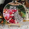 Chinese Style Products Beginner Embroidery Diy Scenery Pattern Embroidery Kits Handwork Handcraft Needlework Sewing Hand Cross Stitch Set With Hoop