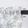 Vorhang Frühling Eukalyptus Blätter Bambus Küche Kleine Tüll Sheer Kurz Schlafzimmer Wohnzimmer Home Decor Voile Vorhänge