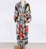 Kobiety stroje kąpielowe Teelynn Summer Kimono Bikini Cover Up Women Bluzja Boho Beach nosić eleganckie długie reresidos japońskie kwiatowe szatę 230802