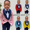 Pakken Pakken Voor Jongens Bruiloft Tuxedo Sjaalkraag Jacquard Foto Formele Feestjurk Kinderen Blazer Broek 2 Stuk 230802