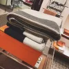 Decke häket weicher Wolle Schal tragbares warmes kariertes Sofa Reise Fleece gestrick