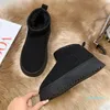 Classique Mini plate-forme neige bottes hiver bottines pour femmes fond épais en cuir véritable chaud moelleux chaussons avec fourrure taille 35-43 UGGity