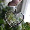 Chains Love Shape Dandelion Wish Necklace Fashion Flower Mental Heart Pendant Chain Girl