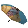 Parapluies Girafe 3 Pli Auto Parapluie Dapper Vêtements Portraits Étonnants Cadre En Fibre De Carbone Coupe-Vent Portable