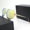 Sunglasses Evove 150mm Oversized Polarized Women Male Large Mirrored Sun Glasses For Female Polygon Shades Pink Gold Black Lens