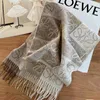 2022 Women's Imitation Cashmere Jacquard Fringed Checkerboard Shawl Factory with the Same Style Roewe Scarf