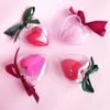 Aplicadores de esponjas Algodón 50 huevos de belleza de amor 3D personalizados sin látex Lindo soplo de polvo en forma de corazón seco y húmedo doble propósito esponja de melocotón de forma especial 230803