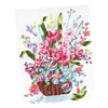中国スタイルの製品シルクリボン刺繍春の花の手仕事クラフト初心者向けR230803