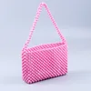 Abendtaschen, rosafarbene Acryl-Eckperlen, Geldbörsen und Handtaschen, süße, lässige, vielseitige Handtaschen für Frauen, kleine weibliche Tragetasche 230803