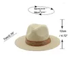 Chapeaux à large bord Simple fille été Panama pour femmes hommes plage Jazz chapeau refroidissement dames pêche soleil paille