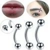 Labret Lip Piercing Jewelry 10pcslot 내부 실 눈썹 바나나 곡선 바바 링 Daith Helix Earring 연골 230802