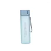 Water Bottles Fresh Wheat Fragrance Cover Male And Female Square Cup Frosted Portable Bottle With Scale Simple