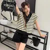 Kvinnors t-shirtdesigner Nanyou High Edition P Family Hooded Tank Top 2023 Summer New Slim Semeless Striped Wear Qsiv