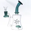 Cachimbo de água de vidro inebriante Dab Rigs Hookahs Starry Ball Circulation Fumar Joint Pot multifuncional feito à mão com 14mm