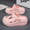 Sandaler Pink High Heels Sandaler Kvinnor Tappar Summer Öka plattformen Sandaler Nonslip Woman Wedge Sandaler Fashion Garden Shoes 230802