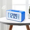 Bordklockor Alarmklocka LED digital klocka Backlight Snooze Mute Kalender Temperatur Display Electronic Desktop