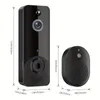 HD Wireless Doorbell Camera مع الكشف عن الإنسان والحركة ، والصوت ثنائي الاتجاه ، والرؤية الليلية الملونة ، وتخزين السحابة ، وطاقة البطارية - مثالية للأمان في المنزل والخارجي